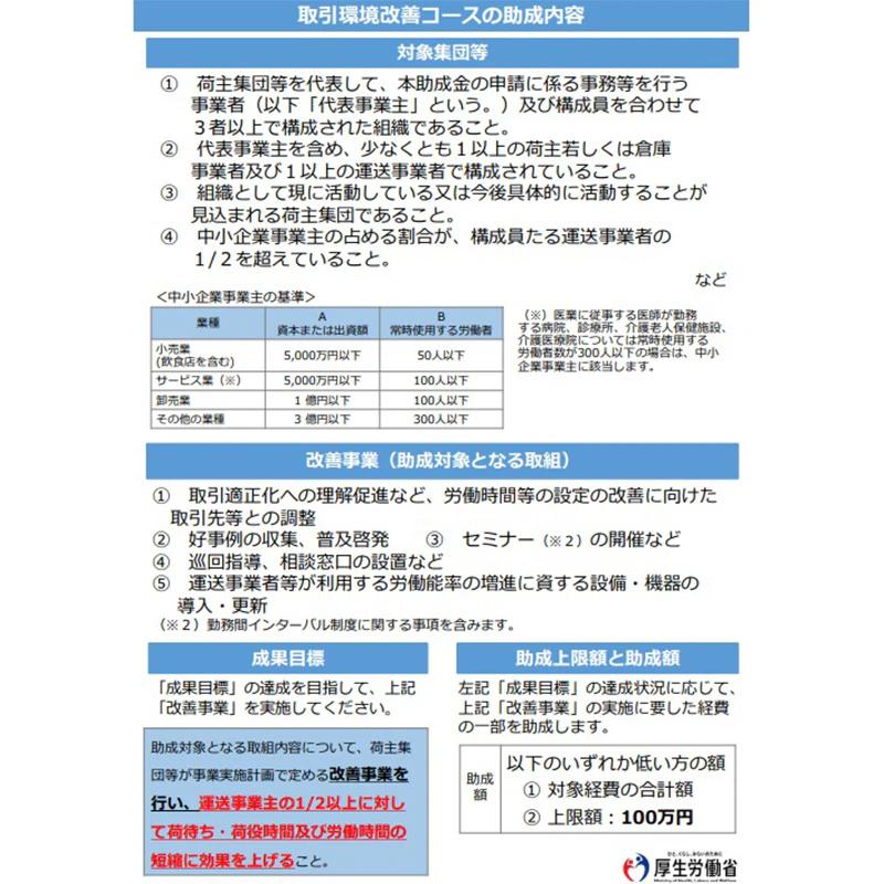 取引環境改善コース　チラシ裏